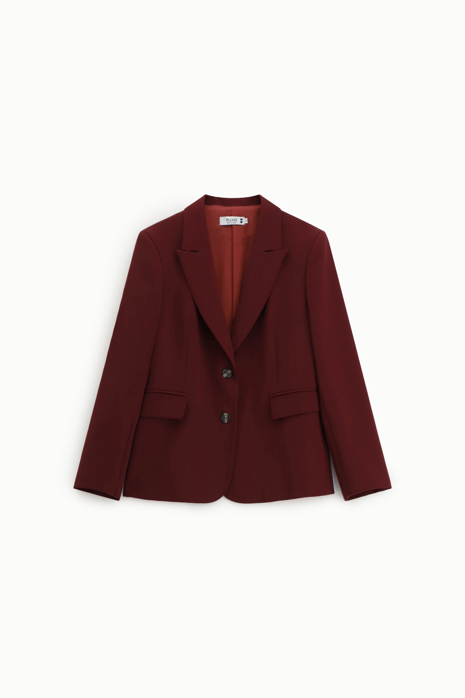 Short blazer with centered buttons