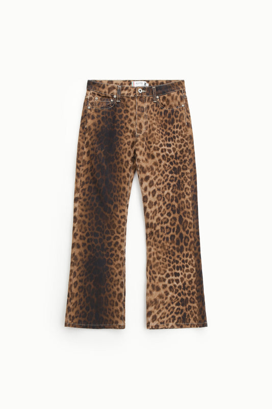 Pantaloni flare stampa animalier