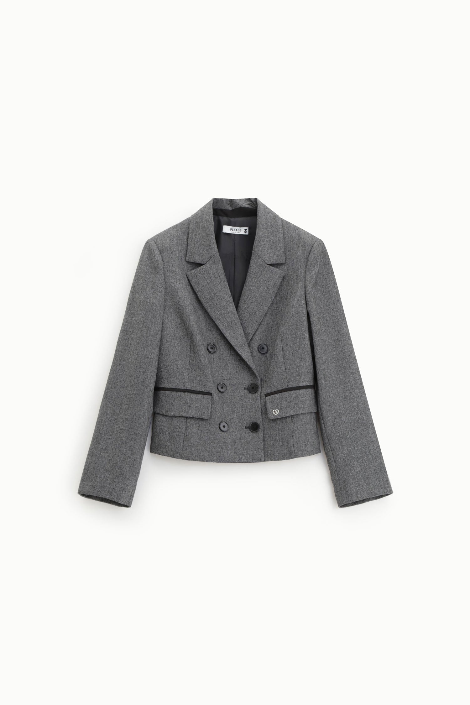 Cropped blazer with double buttons