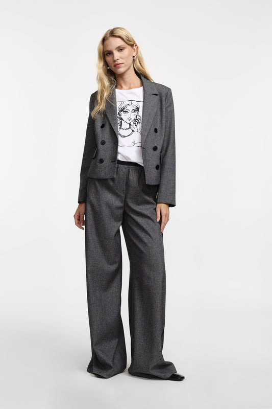 Wide-leg trousers with medium rise