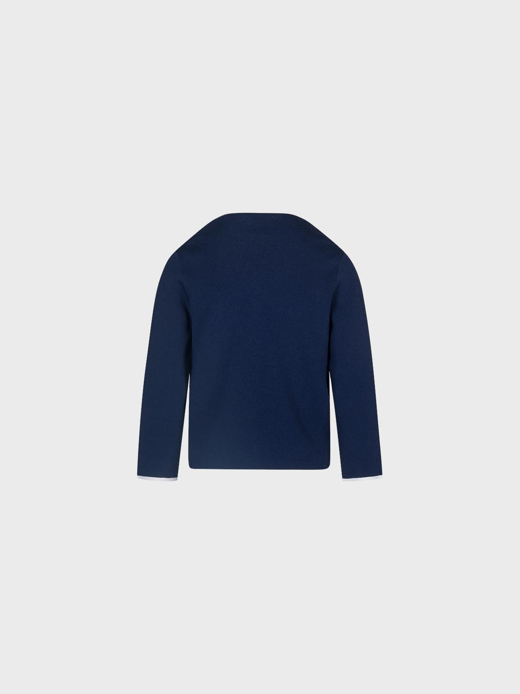 Cardigan corto girocollo con spilla a fiocco