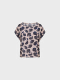 Blusa scollo barca in viscosa mezza manica,stampa paisley