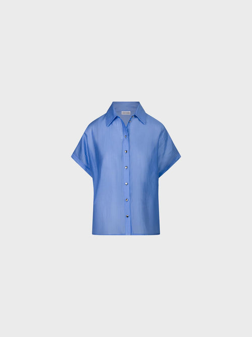 Camicia manica chimono con bottoni a contrasto