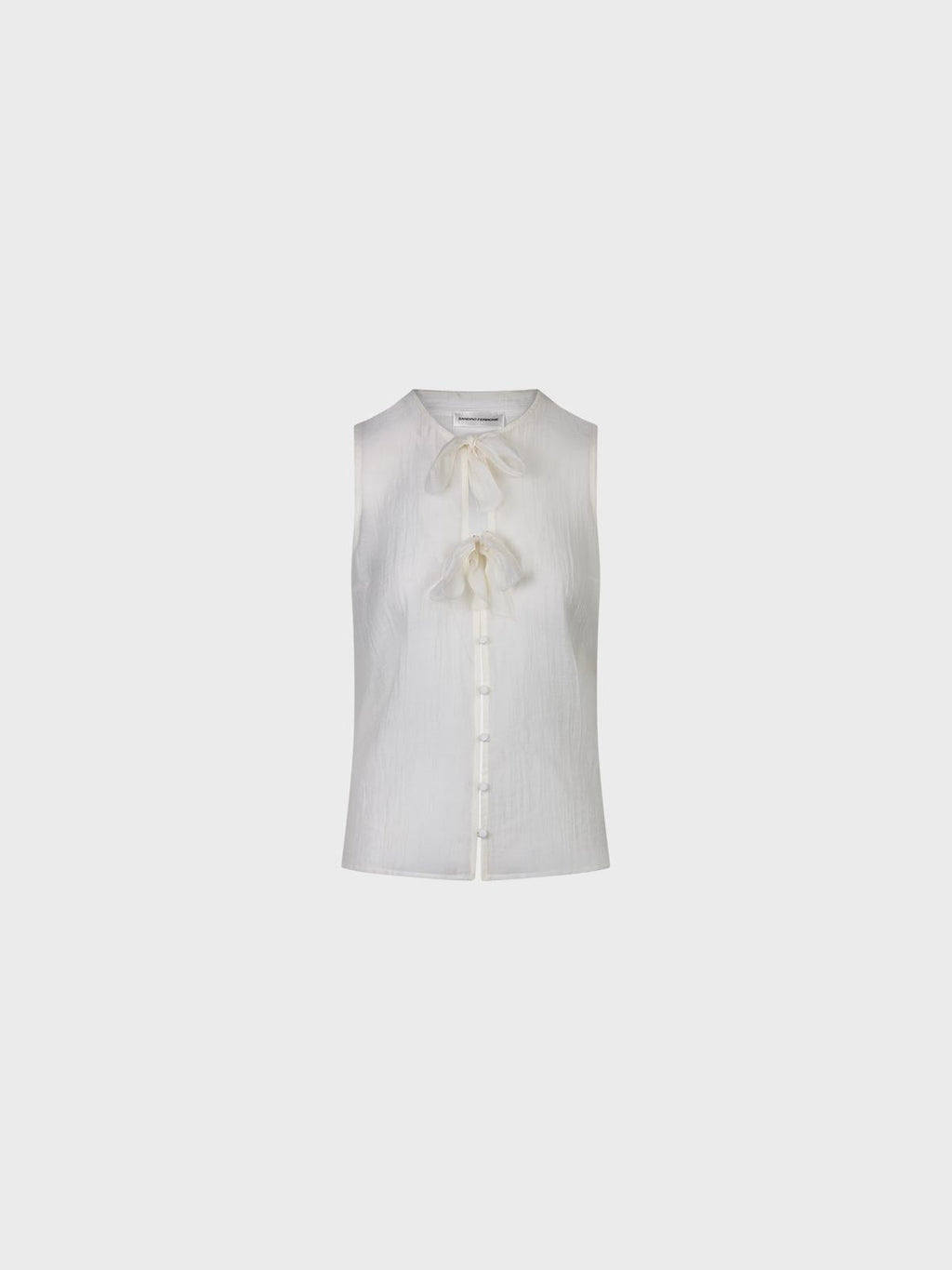 Camicia senza maniche con fiocchi davanti