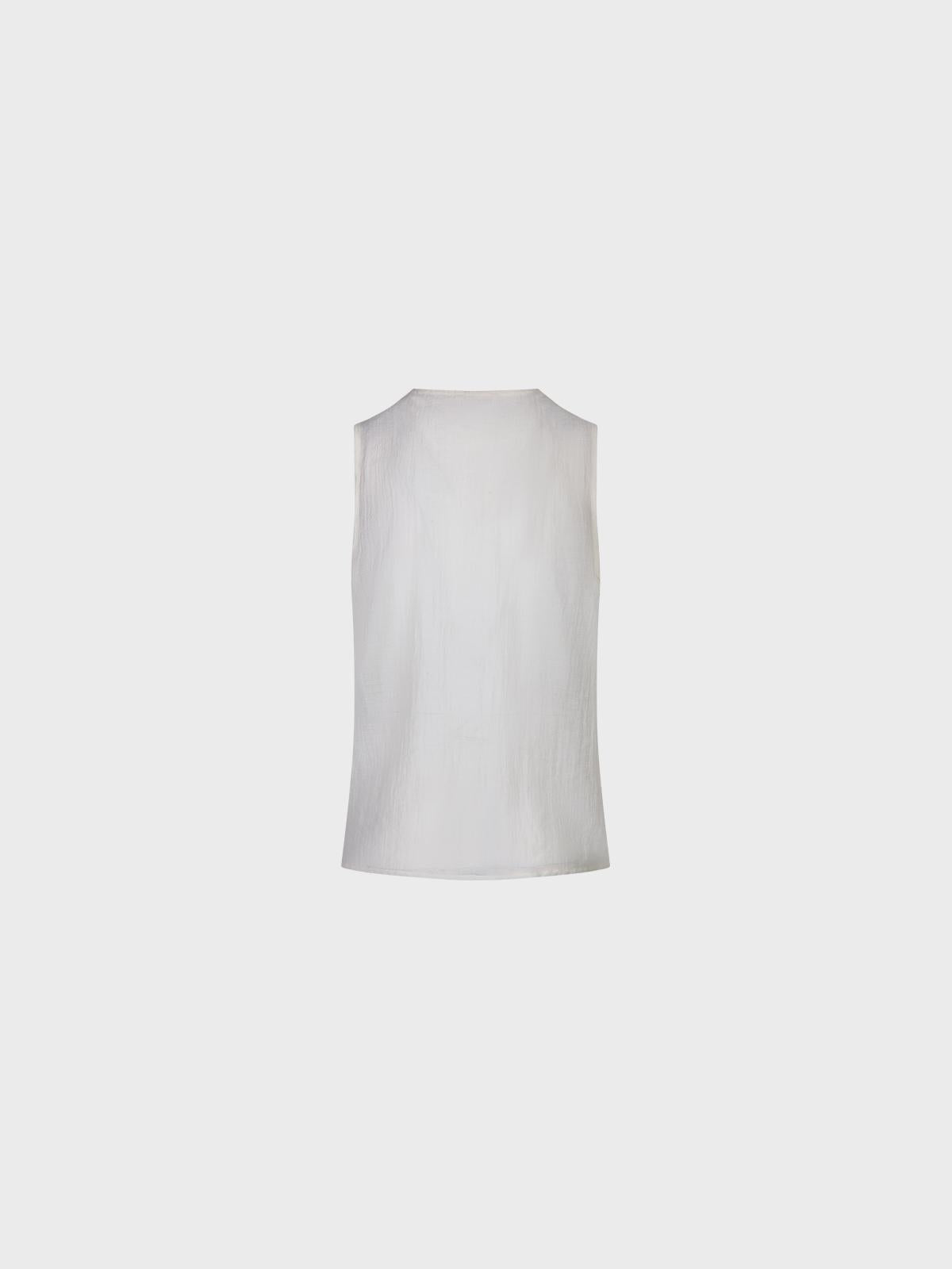 Camicia senza maniche con fiocchi davanti