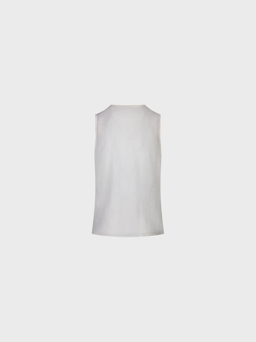 Camicia senza maniche con fiocchi davanti