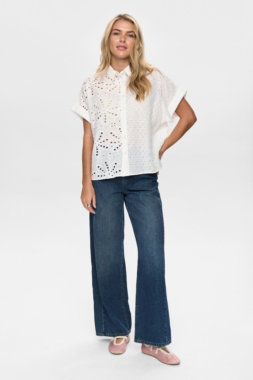 NUPALMA SLEEVELESS SHIRT - Bright White