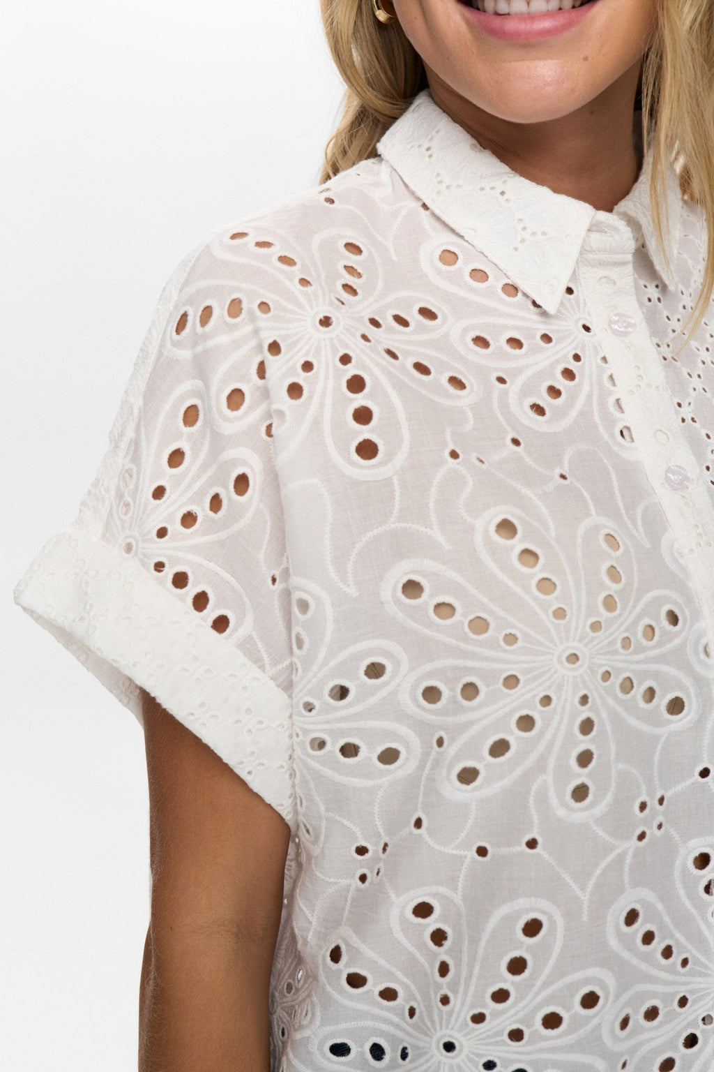 NUPALMA SLEEVELESS SHIRT - Bright White