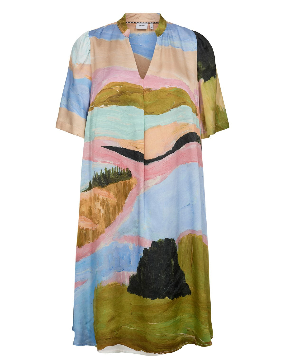 NUMEADOW V-NECK DRESS - Peony
