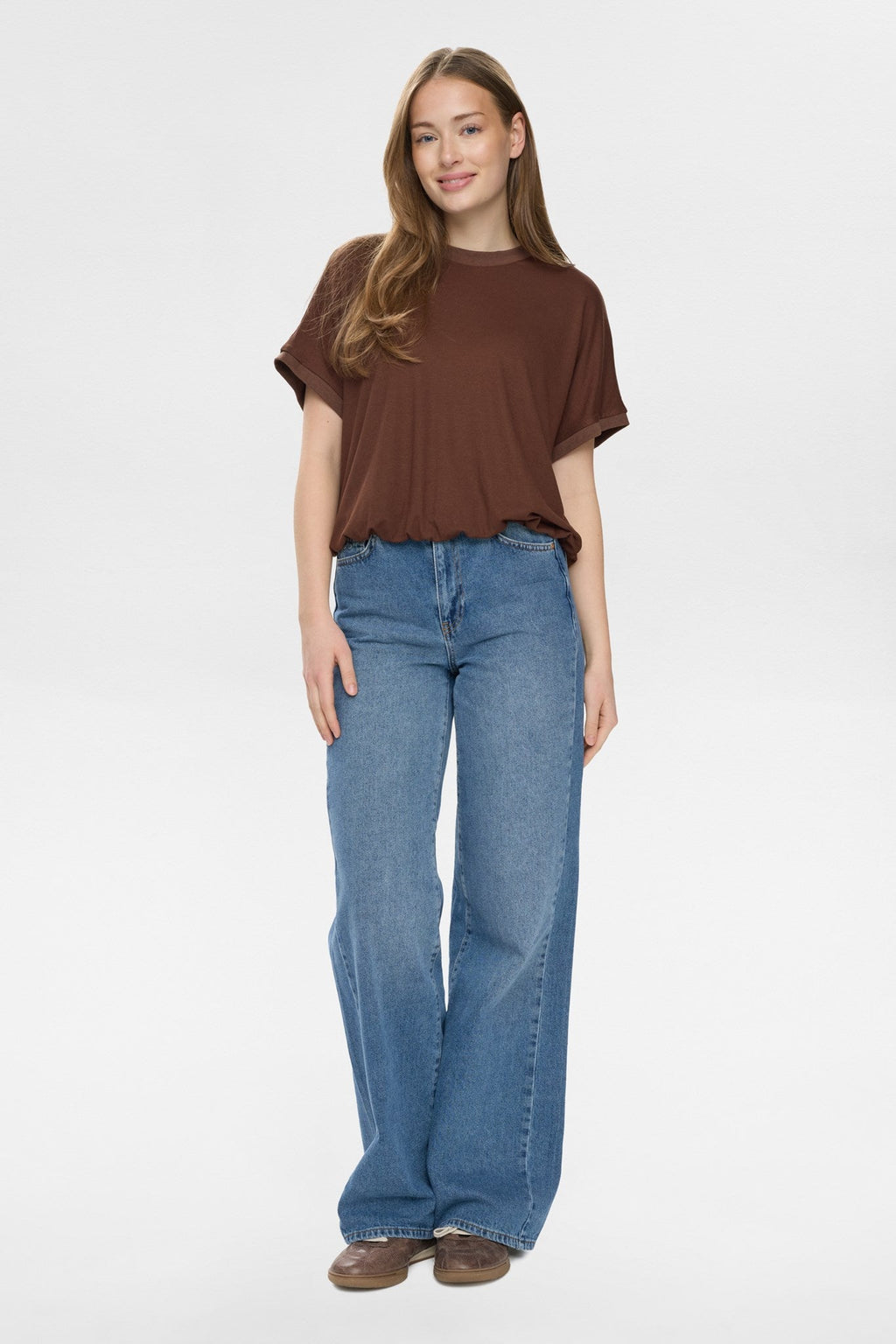 NULEAH BOXY TEE - Chicory Coffee