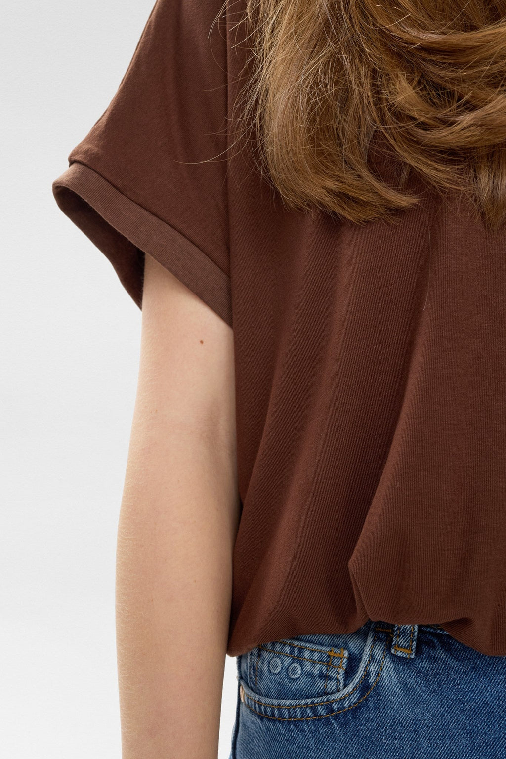 NULEAH BOXY TEE - Chicory Coffee