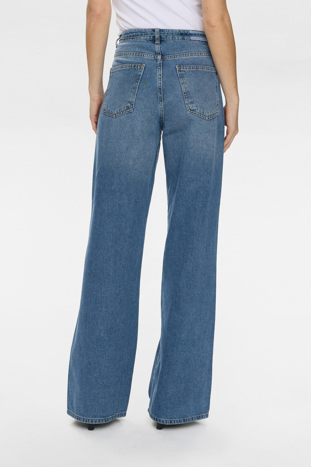 NUBROOKLYN HR WIDE JEANS - P3013 - Medium Blue Denim