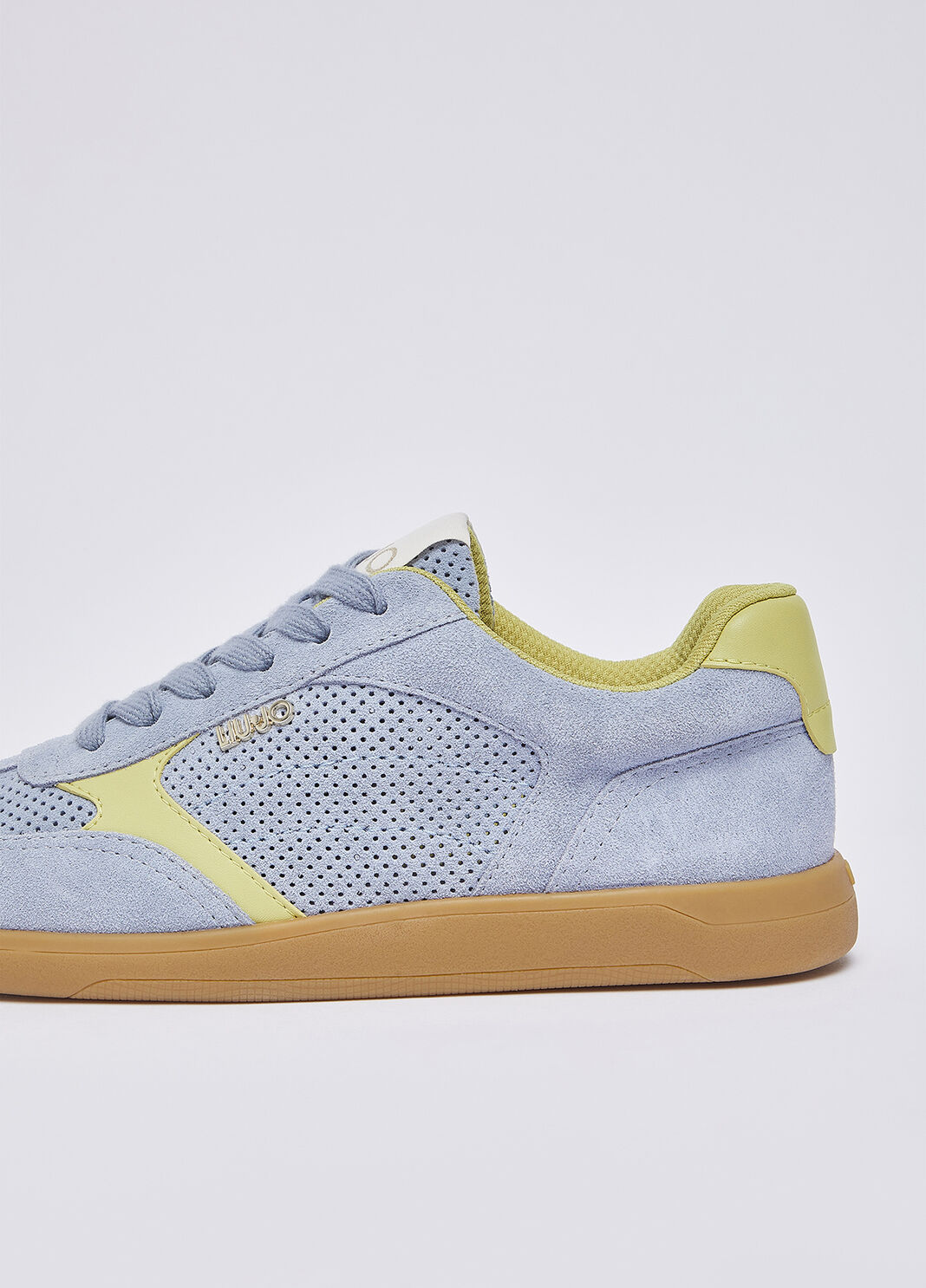 Perforated suede sneakers