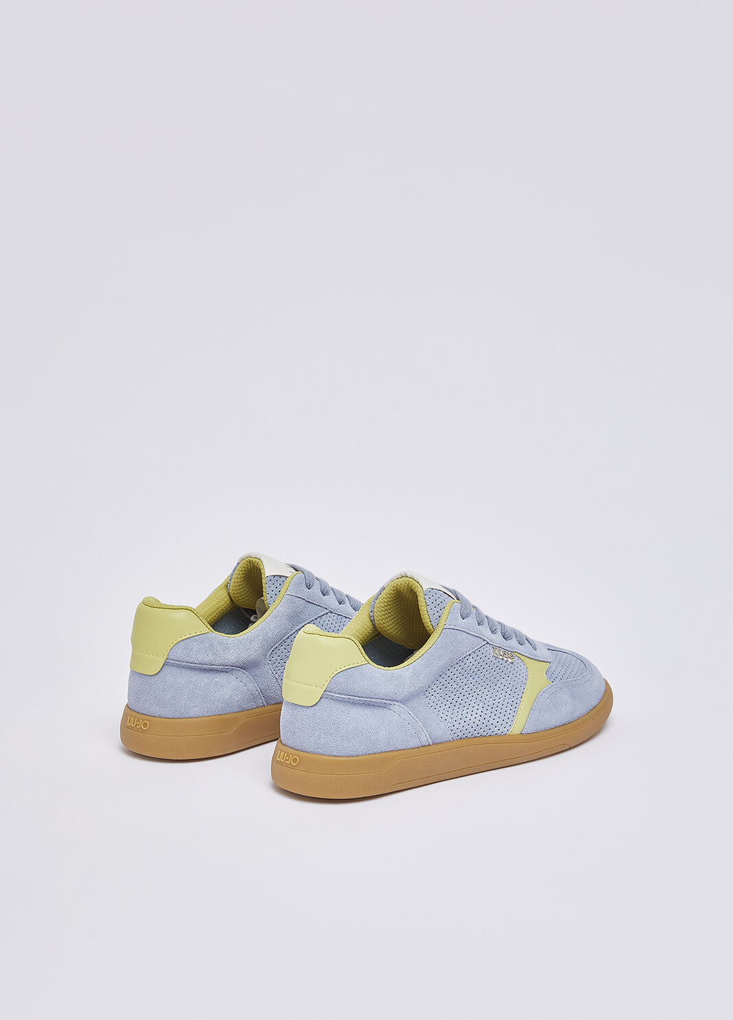 Perforated suede sneakers