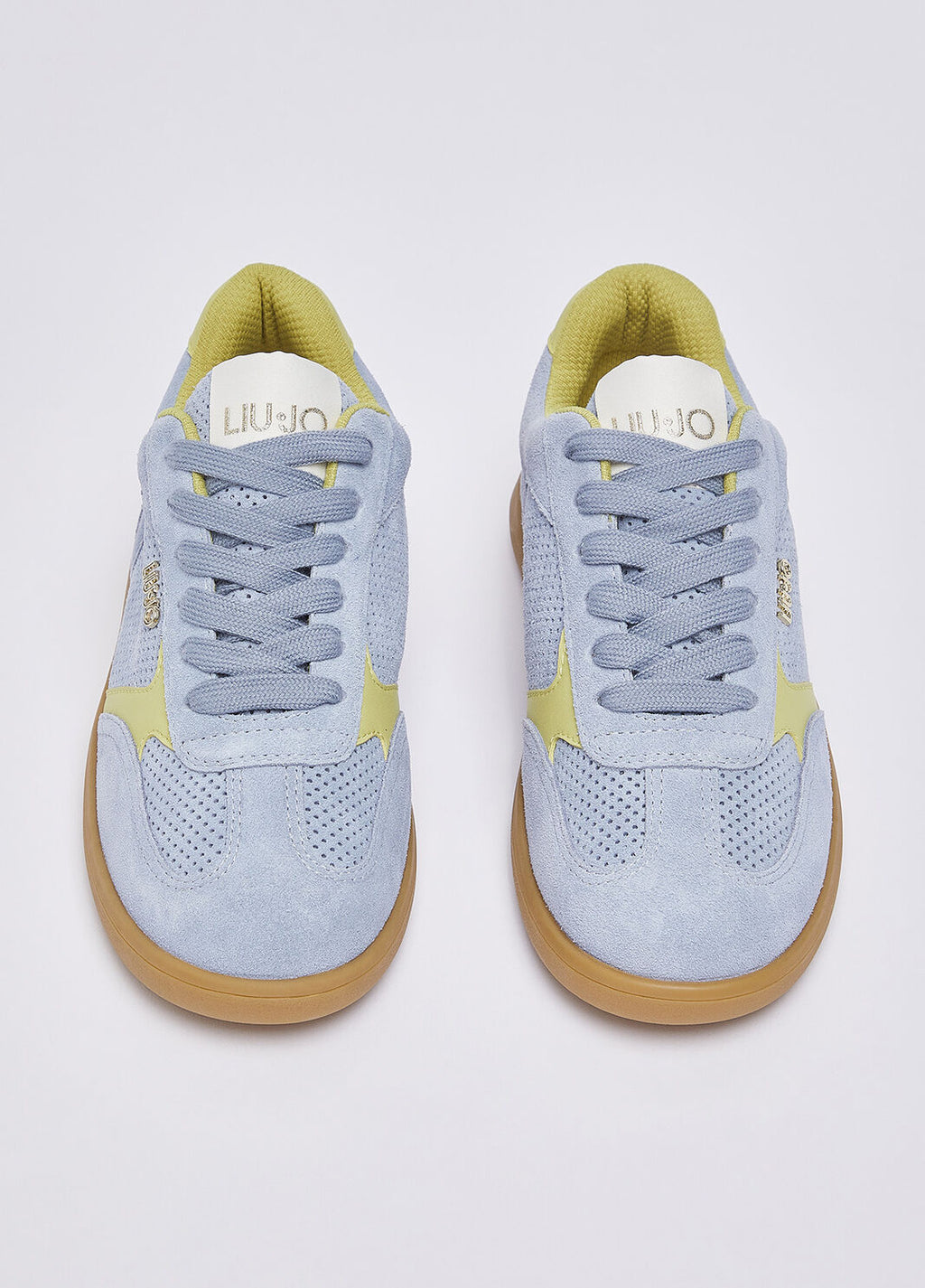 Perforated suede sneakers