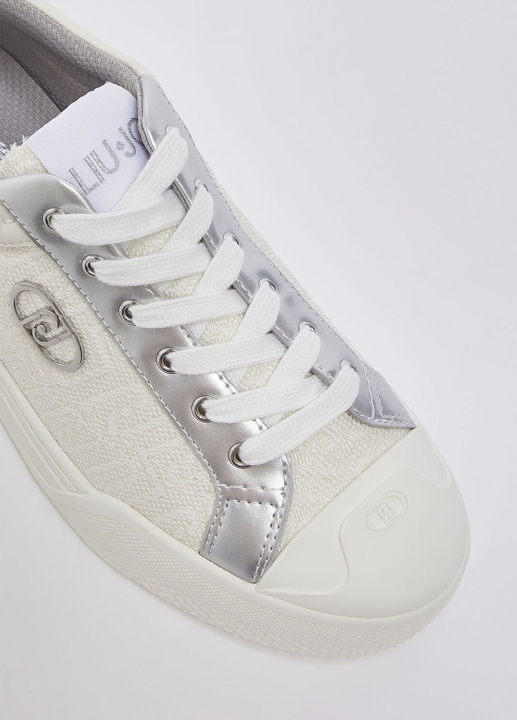 Monogram sneakers with glitter