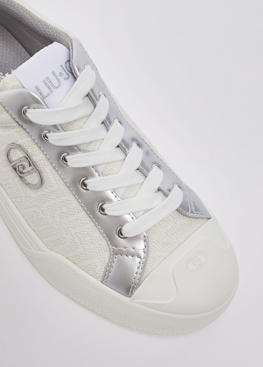 Monogram sneakers with glitter