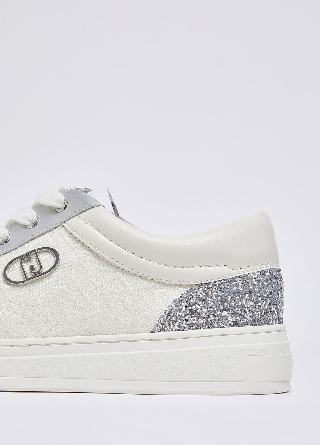Monogram sneakers with glitter