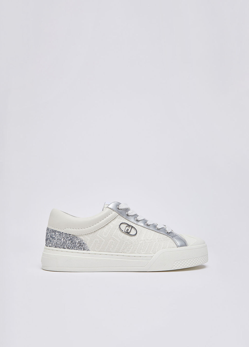 Monogram sneakers with glitter