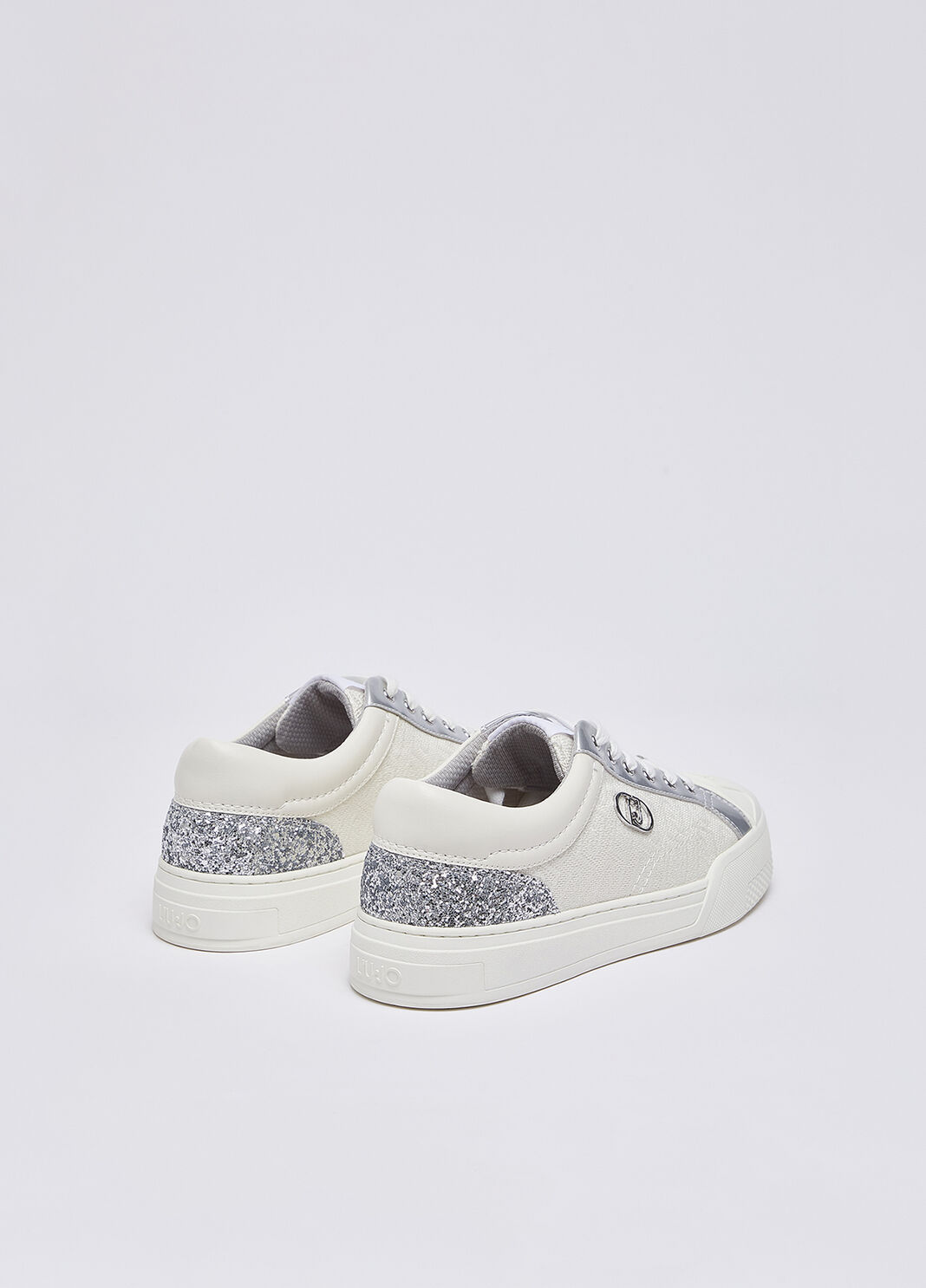 Monogram sneakers with glitter