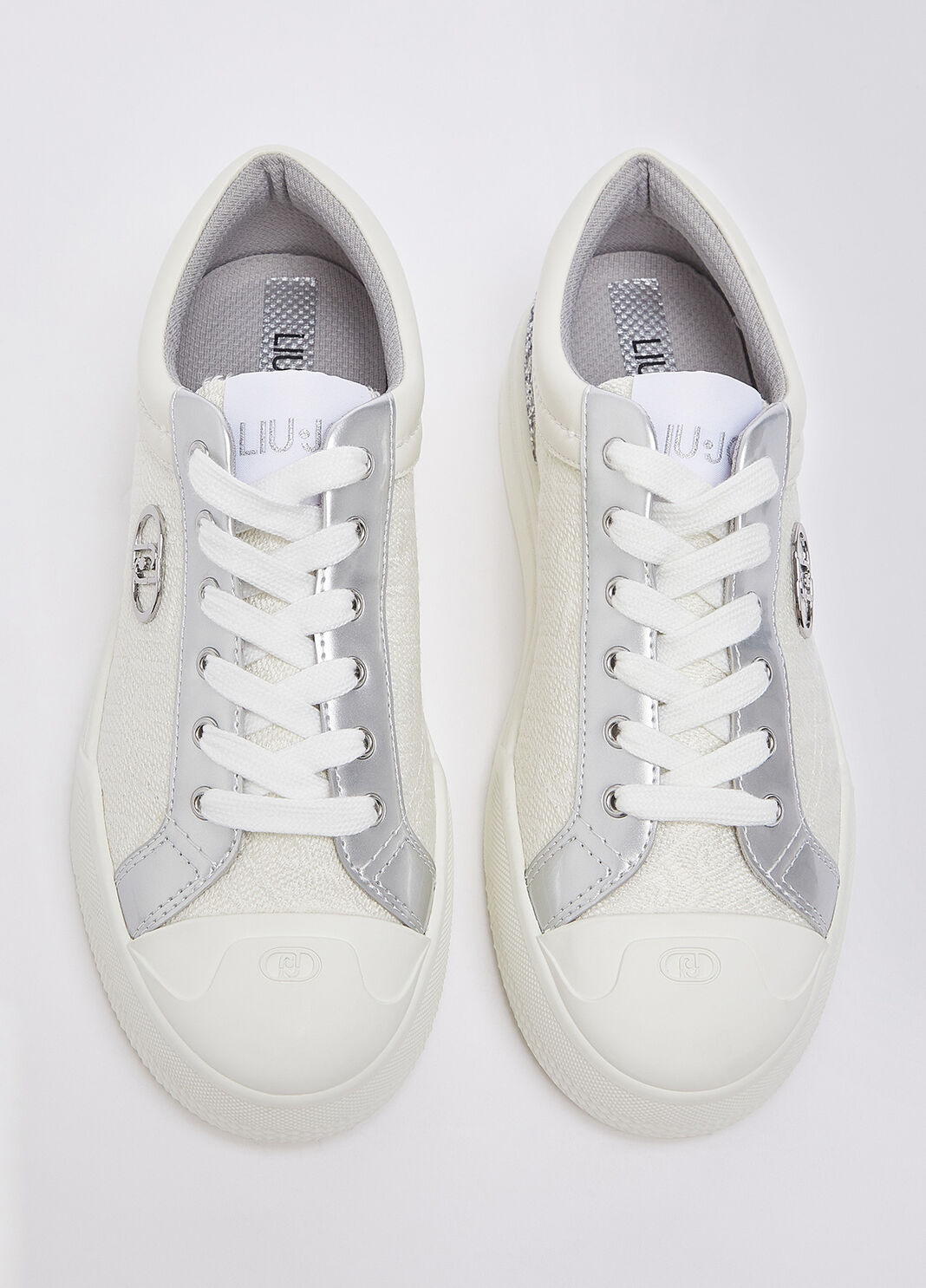 Monogram sneakers with glitter