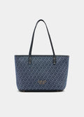 Jacquard denim tote bag