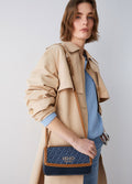 Small jacquard denim crossbody bag
