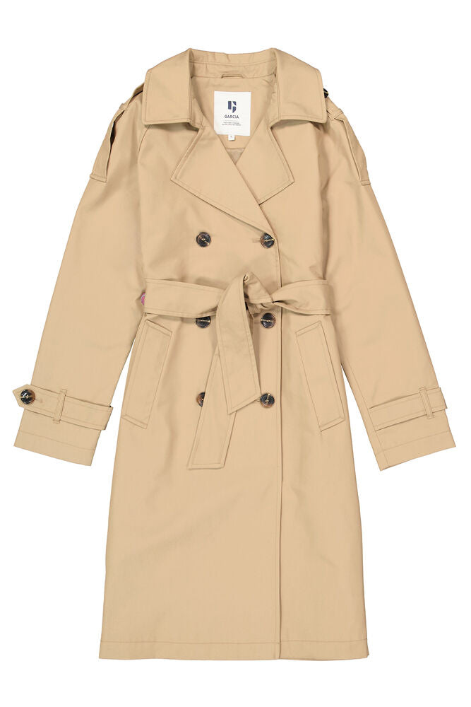 Beige trenchcoat