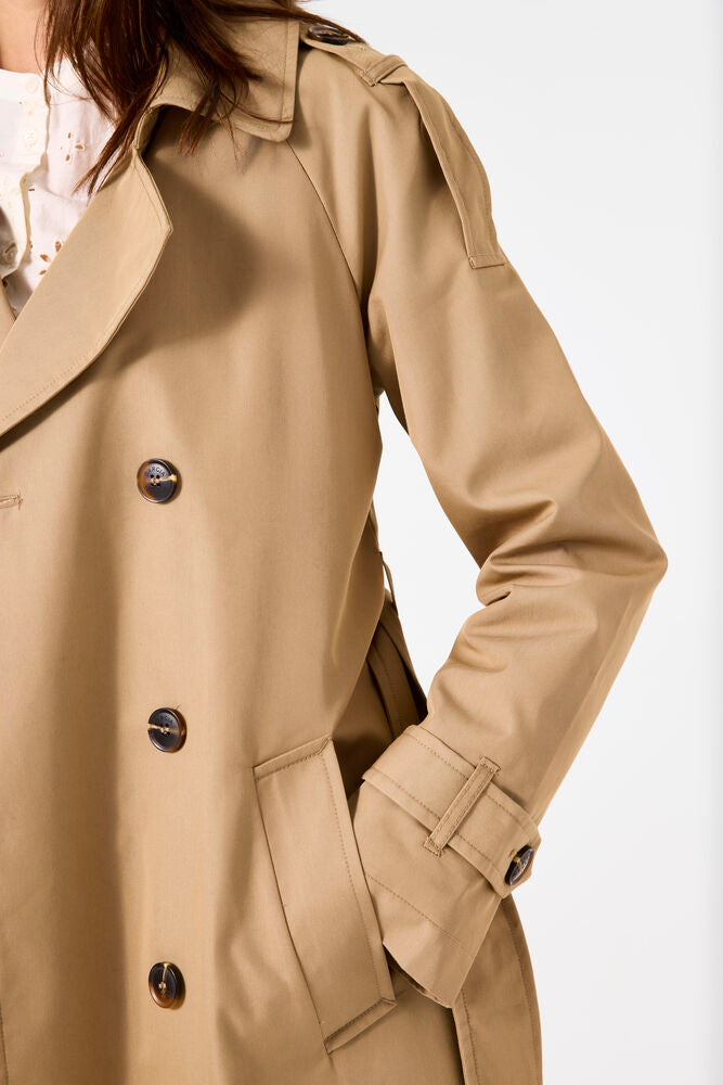 Beige trenchcoat