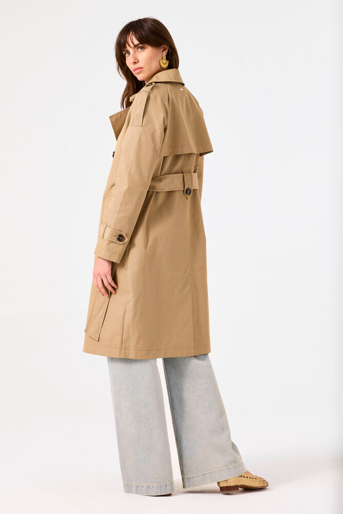 Beige trenchcoat