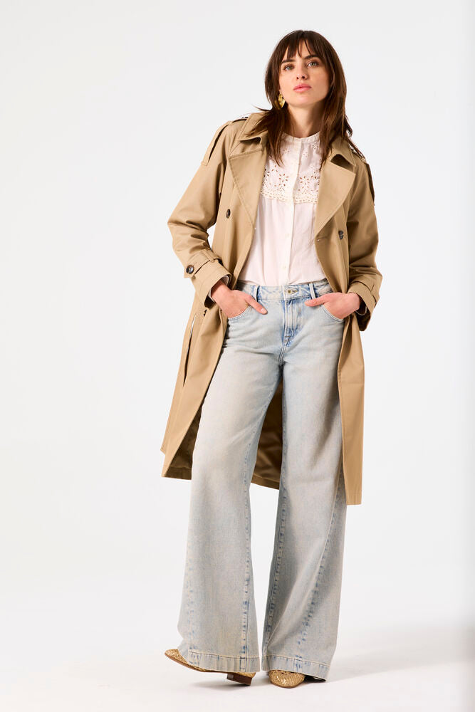 Beige trenchcoat