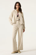 Beige tweed trousers